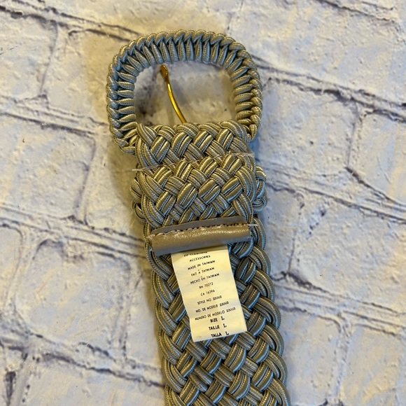 VINTAGE LIZ CLAIBORNE (2) BRAIDED BELTS MADE IN TAWIAN BROWN & BEIGE SIZE M/L - Picture 6 of 7